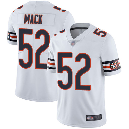 Chicago Bears Limited White Men Khalil Mack Road Jersey NFL Football 52 Vapor Untouchable